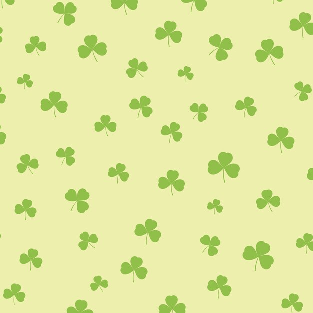 St Patricks day background with shamrock pattern 