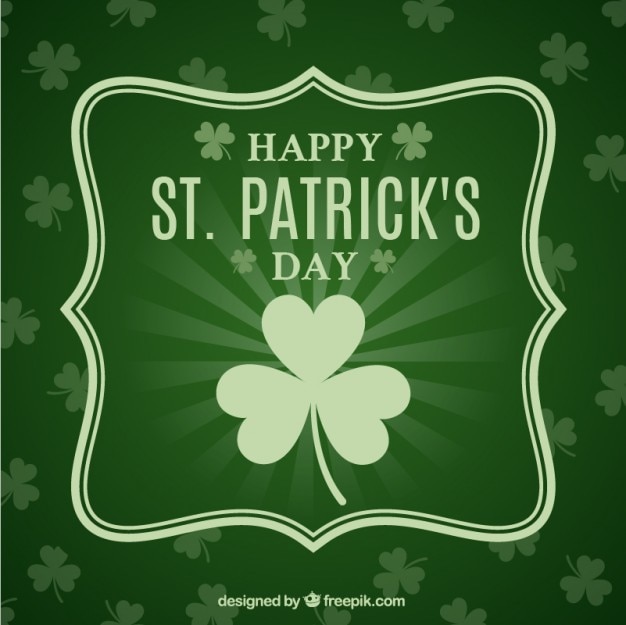 Free vector st patricks day card in green tone