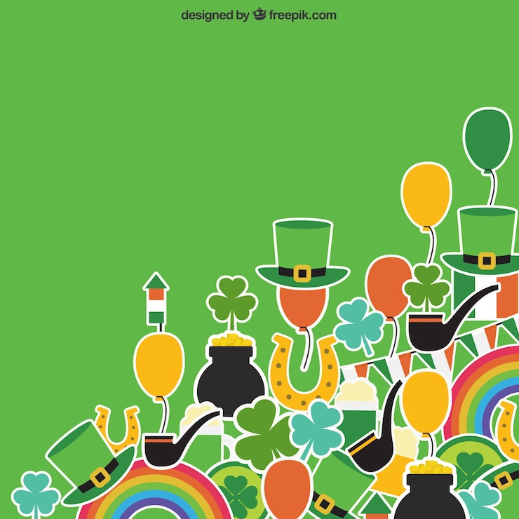 Free Vector st patricks day charms