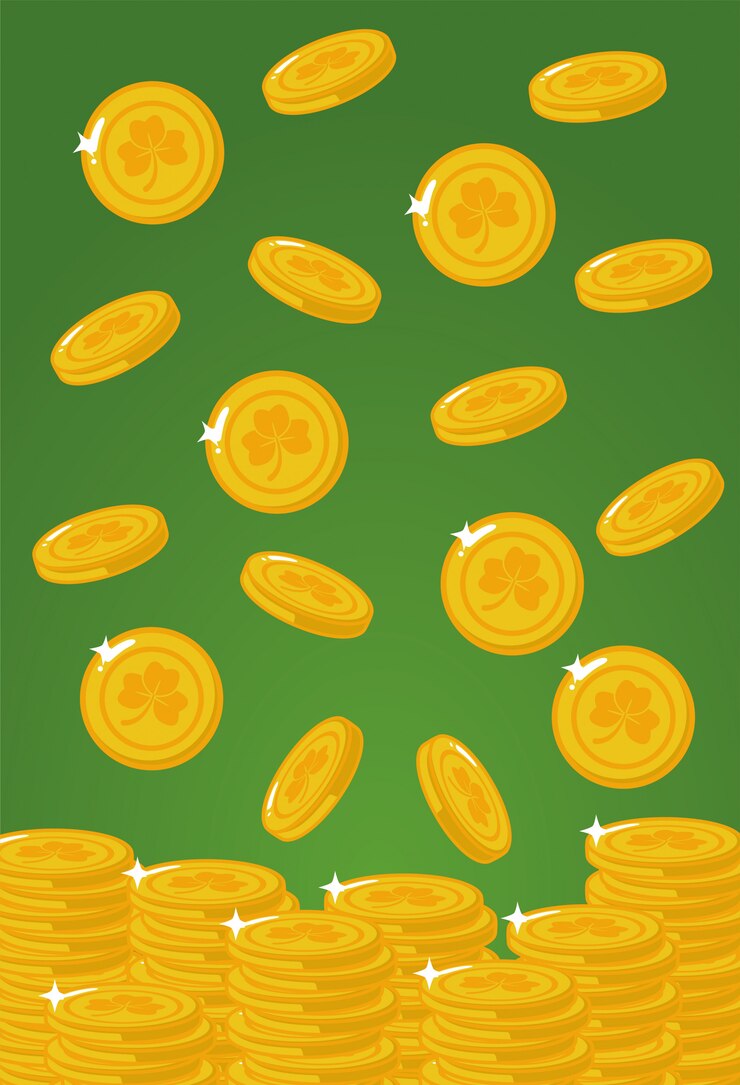 Free Vector st patricks day coins