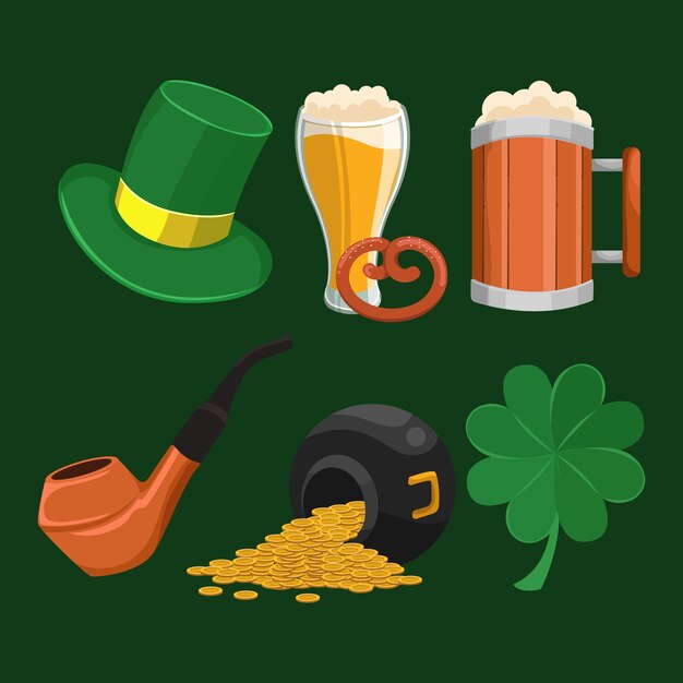 St. patricks day element collection theme