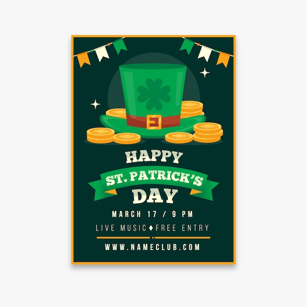 Free vector st. patricks day flyer template