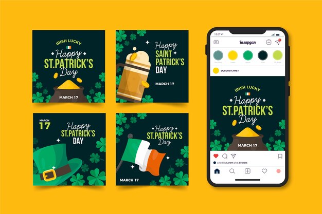St patricks day instagram post collection