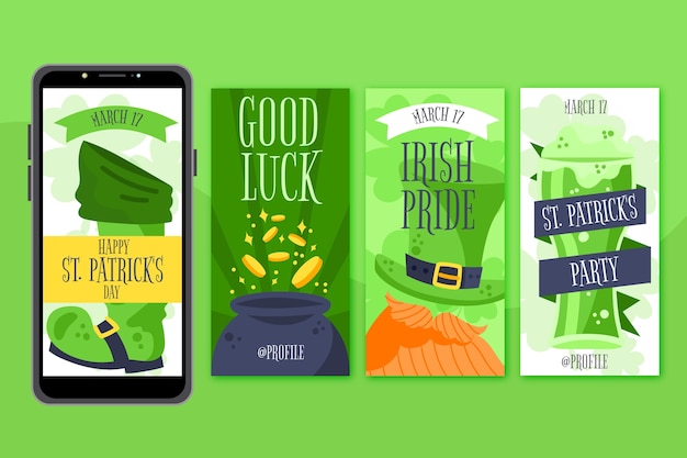 St. patricks day instagram stories collection