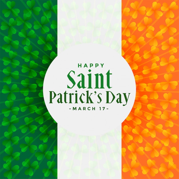 Free vector st patricks day ireland flag background