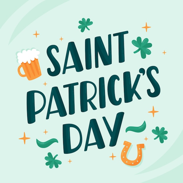 St patricks day lettering concept