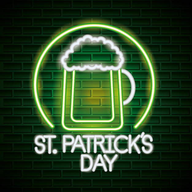 St patricks day neon