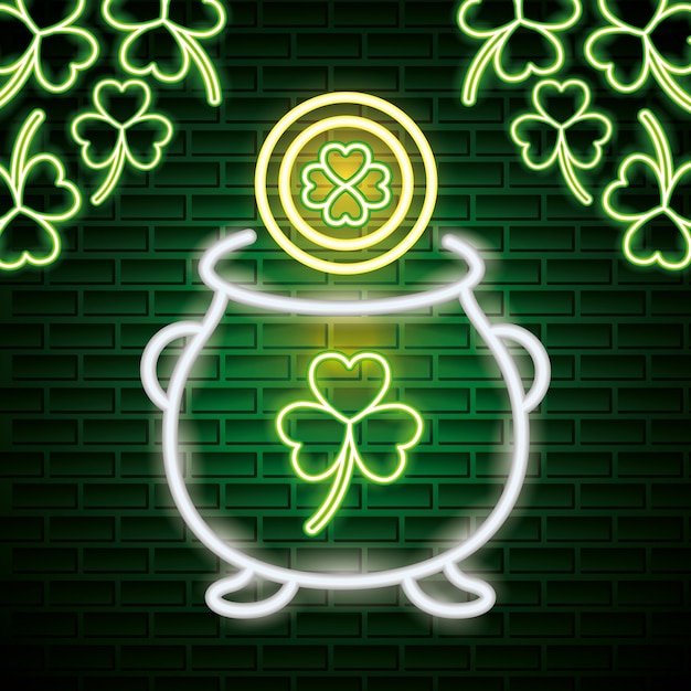 St patricks day neon