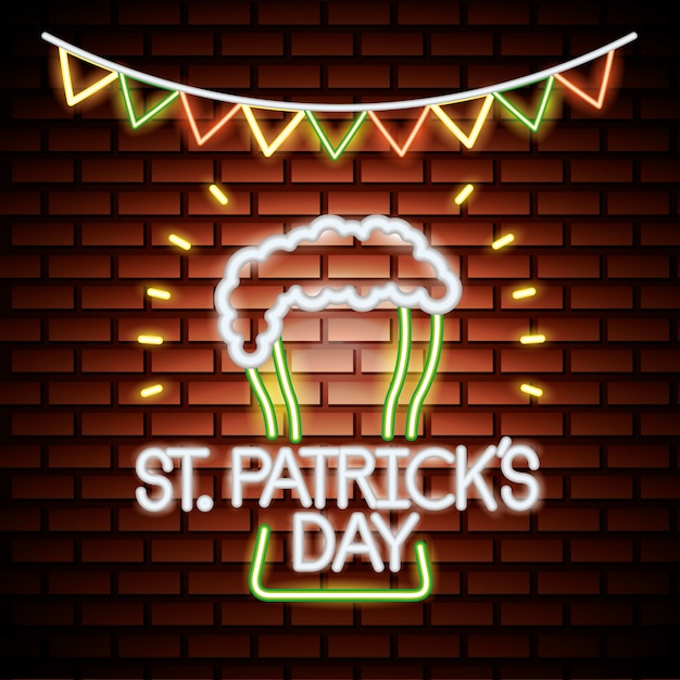 St patricks day neon