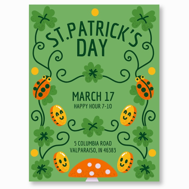 Free vector st. patricks day poster template