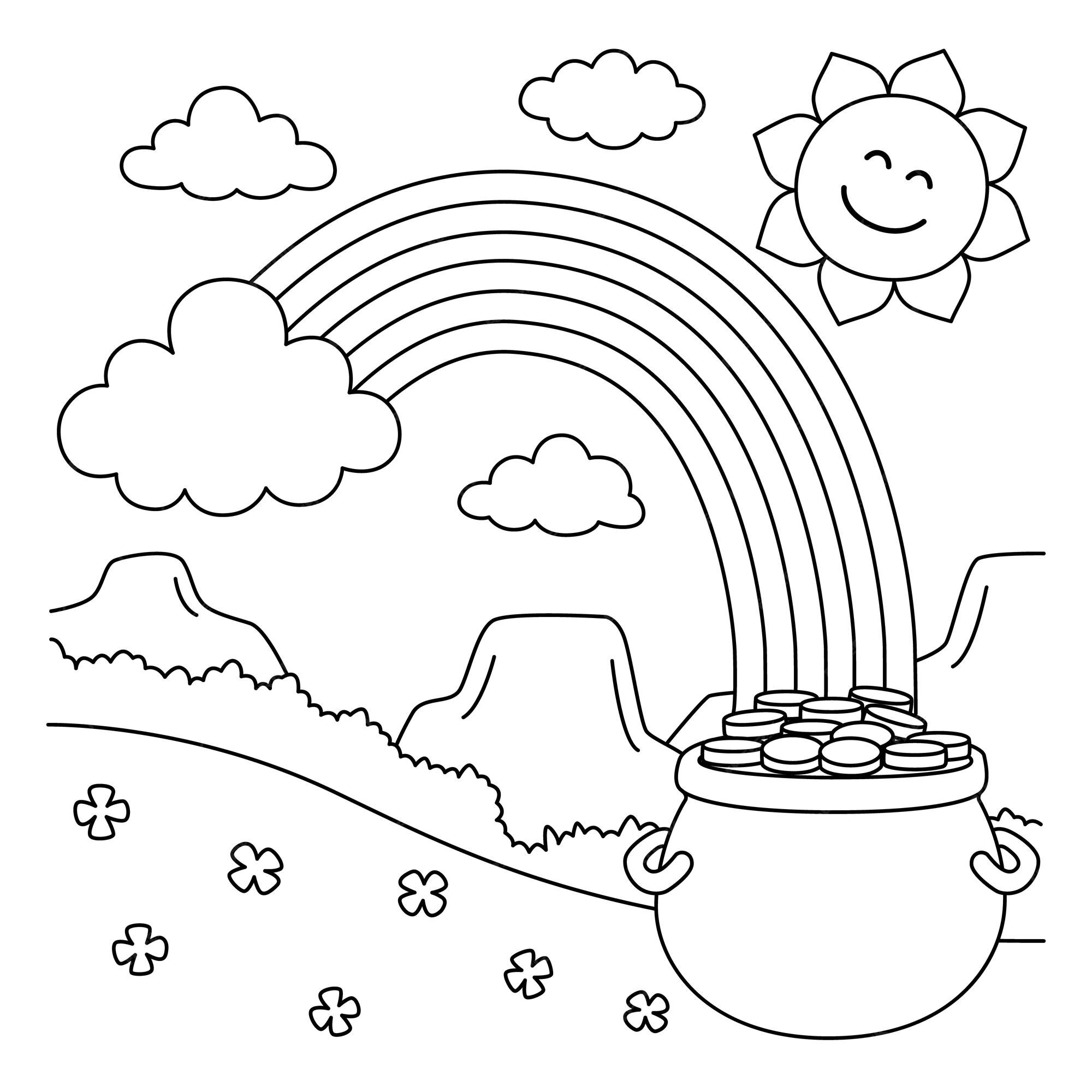 60 Coloring Pages Rainbow  Free