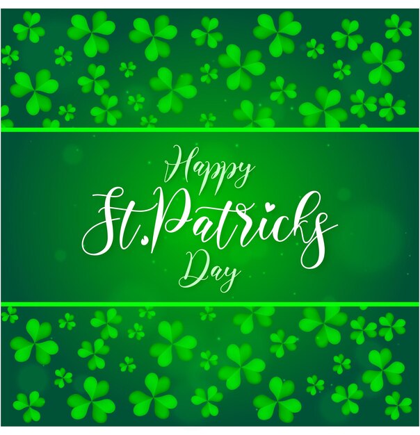 St Patricks Day Theme Shamrock Green Background Social Media Design Banner