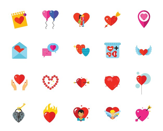 St. Valentine Day icon set