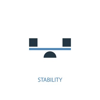 Stability concept 2 colored icon. simple blue element illustration. stability concept symbol design. can be used for web and mobile ui/ux