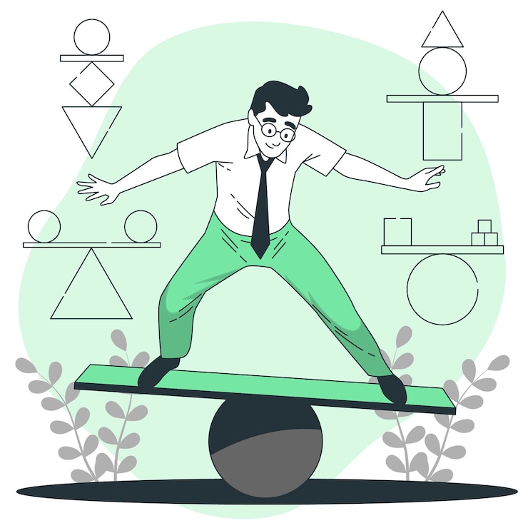 Free Vector stability concept illustration
