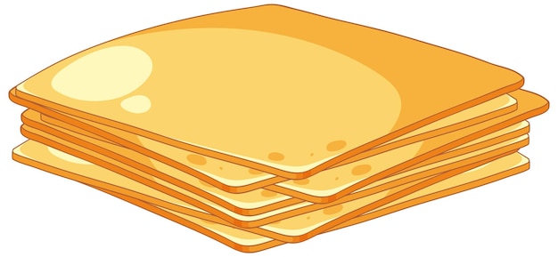 Vettore gratuito una pila di pancake marroni dorati