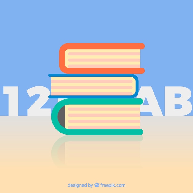 Free vector stack of textbooks