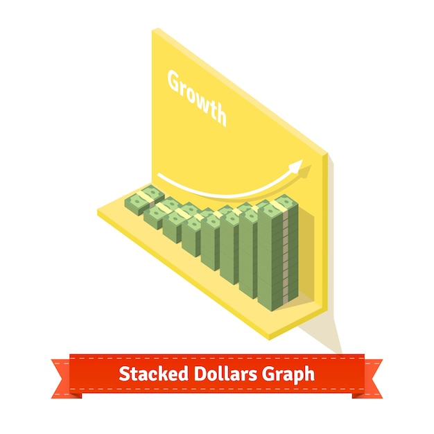 Граф сложенными долларами. Концепция роста рынка