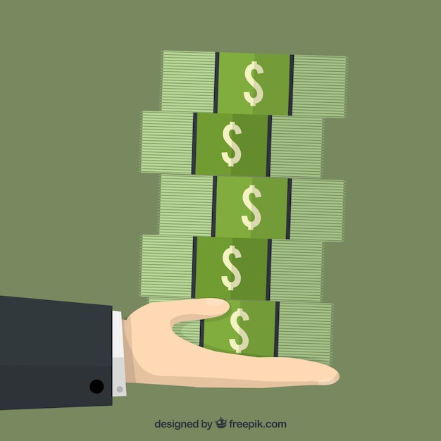 Free vector stacked money