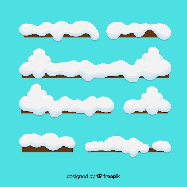 Free vector stacked snow collection