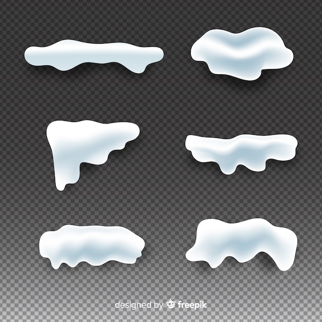 Free vector stacked snow collection