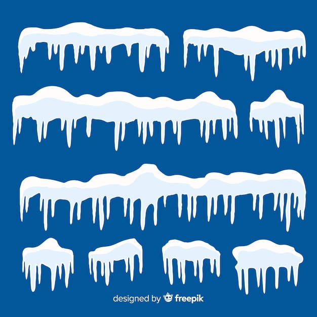 Free vector stacked snow collection