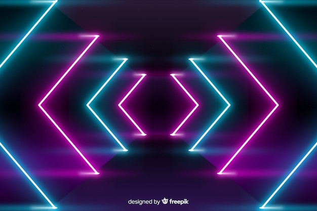 Stage background with neon lights
