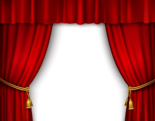 Stage curtain isolated