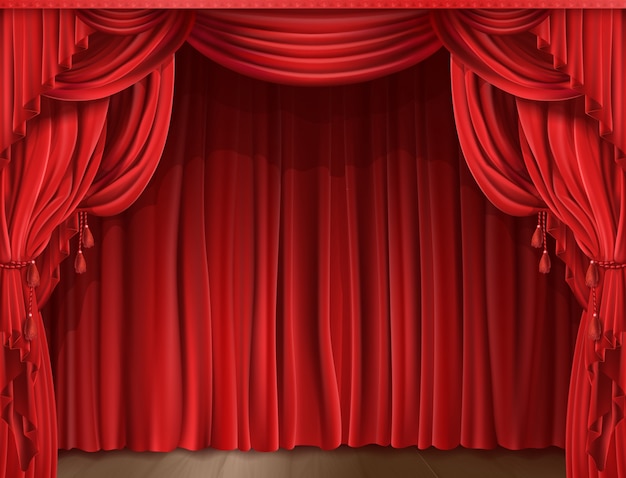 Stage curtain realistic Vector - Free Vector Graphics