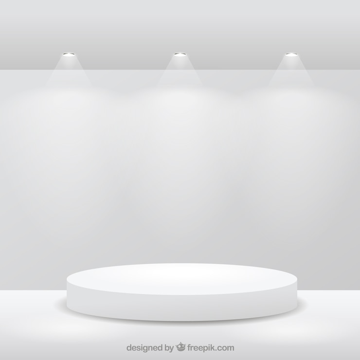 Free Vector stage on white room