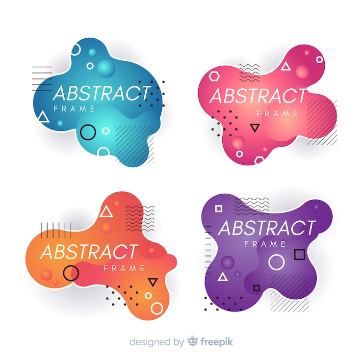 Бесплатный Вектор stain abstract frame collection