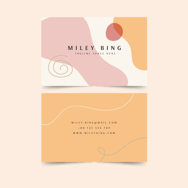 Free vector stains coloured business card template