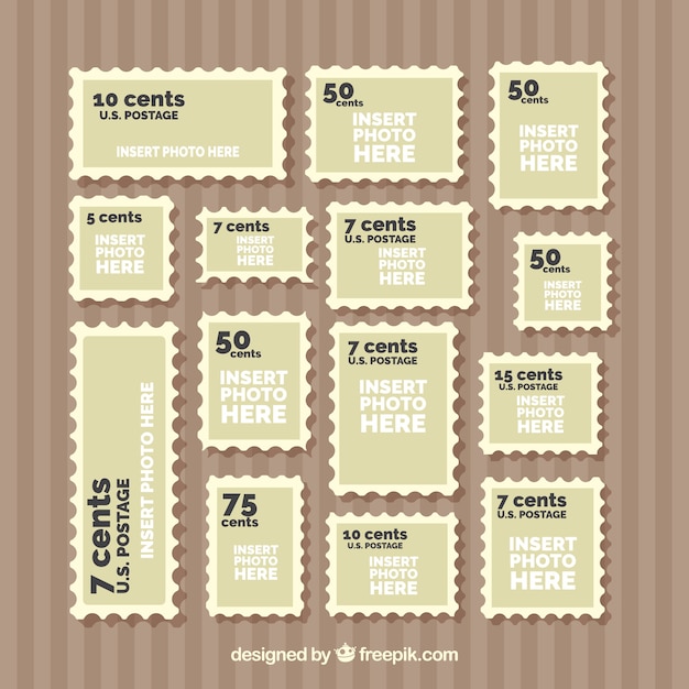 Free vector stamp frames collection