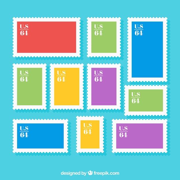 Free vector stamp frames collection