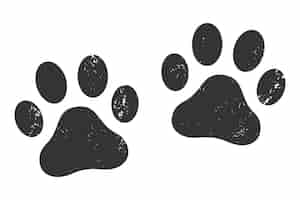 Free vector stamp texture paw prints