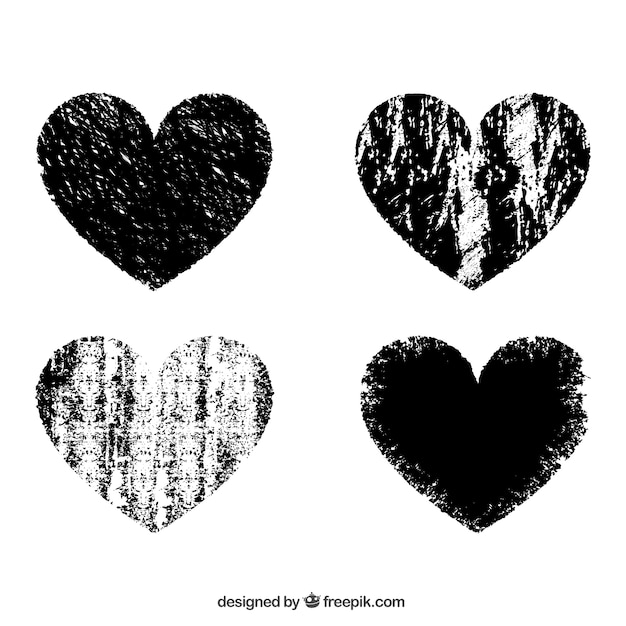 Stamped hearts