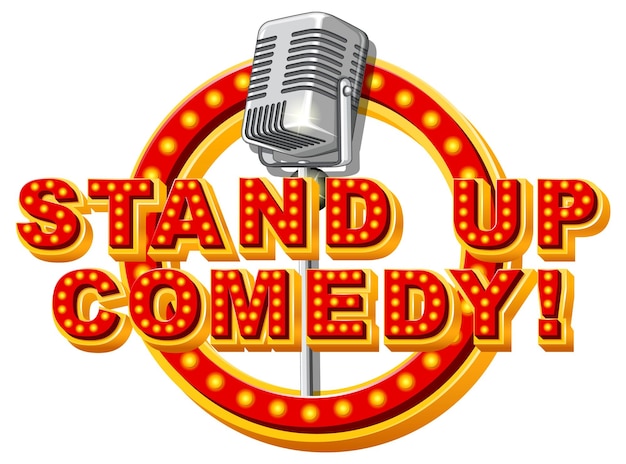 Логотип комедии с микрофоном