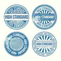 Free vector standard stamp design collection