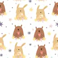 Free vector star animal pattern