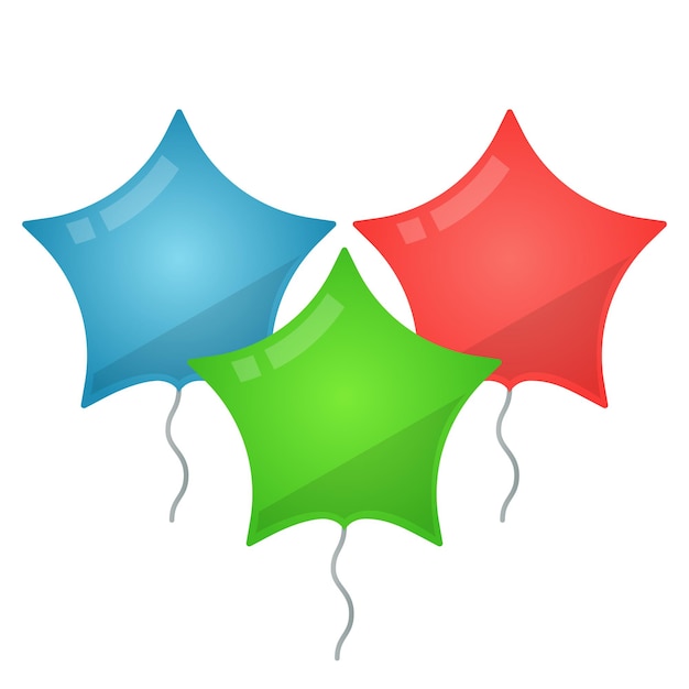 Free vector star balloons