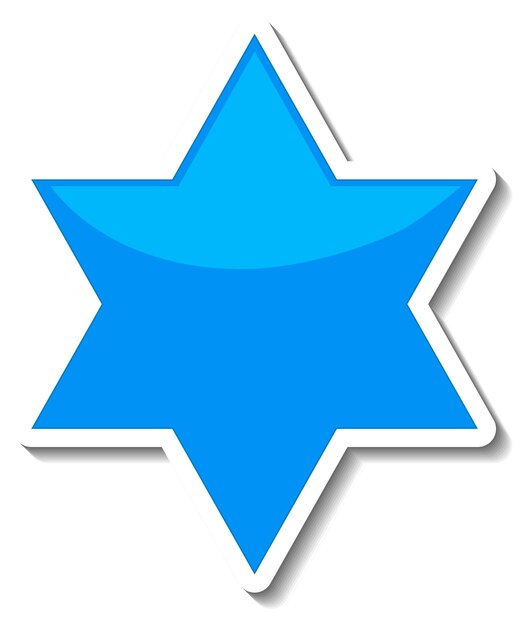 Звезда Давида наклейка на белом фоне