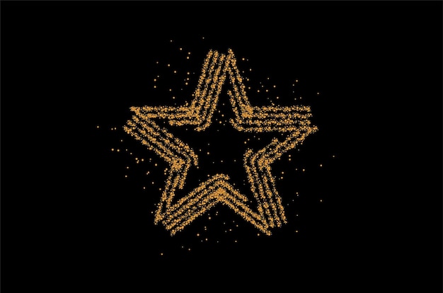 Star Icon vector. Simple flat symbol. Perfect pictogram illustration on particle background.