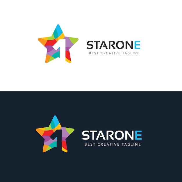 Бесплатное векторное изображение Шаблон логотипа star