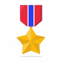 Бесплатное векторное изображение Звезда медаль