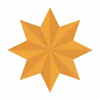 Free vector star orange 3d