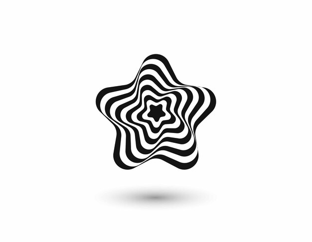 Звездный узор Вектор значка Простой плоский символ Идеальная черная пиктограмма на белом фоне