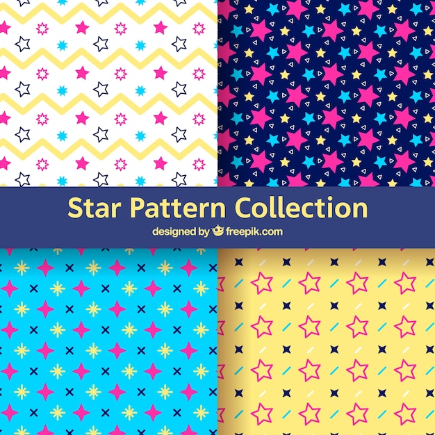 Star pattern pack of four