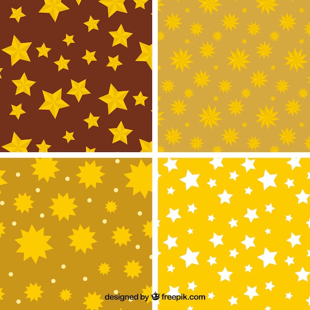 Star pattern pack in yellow tones