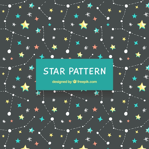 Free Vector star pattern with lines