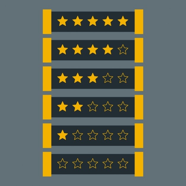 Free Vector star rating in dark theme